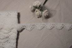 画像10: 【高品質な日本製】コットンケミカルレース　薔薇柄　幅4cm　オフホワイト3ｍ (10)